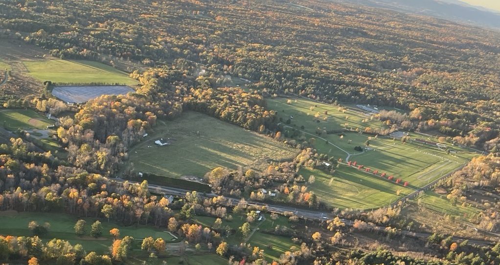 Aerial of Whitney Field today